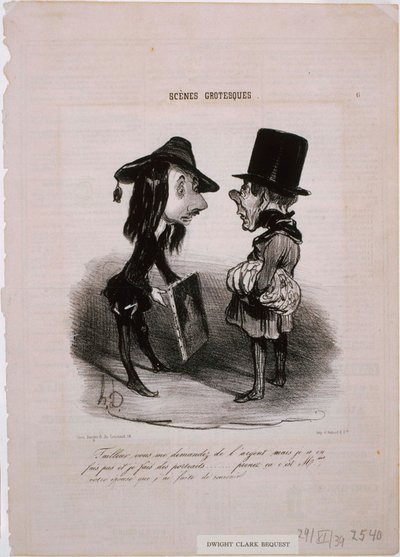 Sceny groteskowe - krawiec ... Weź to autorstwa Honoré Daumier