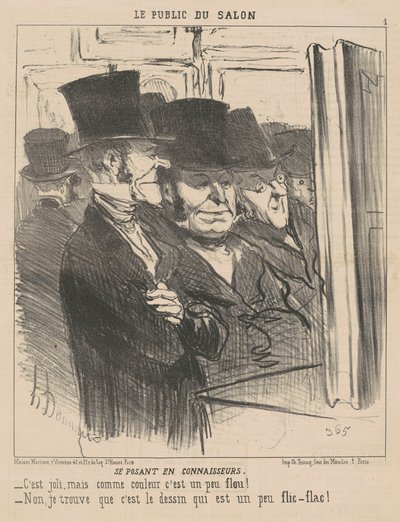 Udając koneserów autorstwa Honoré Daumier