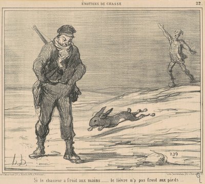 Jeśli myśliwemu jest zimno... zając nie jest zimny... autorstwa Honoré Daumier