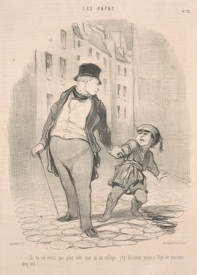Jeśli nie przyjdziesz więcej na studia... autorstwa Honoré Daumier
