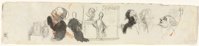 Szkice różnych postaci, 3. ćw. XIX w. autorstwa Honoré Daumier