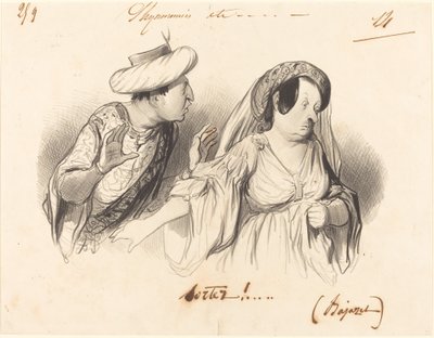 Wynoś się!... (Bajazet) autorstwa Honoré Daumier