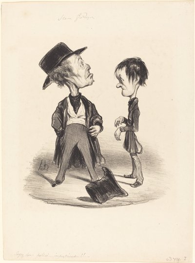 Więc bądź grzeczny... ja... autorstwa Honoré Daumier