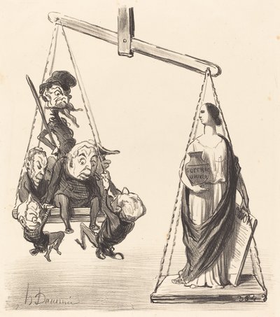 powszechne prawo wyborcze autorstwa Honoré Daumier