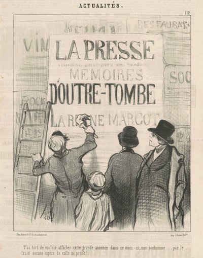 Mylisz się, chcąc opublikować tę... reklamę... autorstwa Honoré Daumier