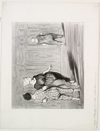 The Bathers, płyta 15: To znowu ona, ładna moda, Madame Coquardeau! autorstwa Honoré Daumier
