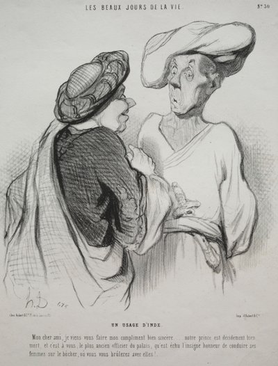 Piękne dni życia, płyta 30: Indyjski zwyczaj autorstwa Honoré Daumier