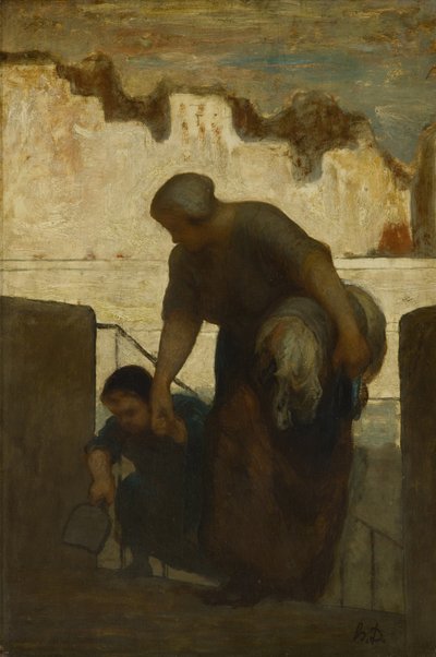 Praczka, ok. 1863 autorstwa Honoré Daumier