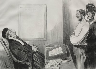 The Men of Justice, płyta 15: Byłeś głodny... To nie jest powód..., 1845. autorstwa Honoré Daumier
