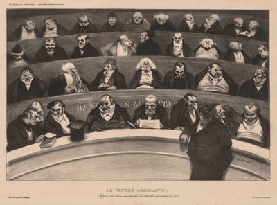 Stowarzyszenie Miesięcznika (tablica 18): Legislacyjny brzuch autorstwa Honoré Daumier
