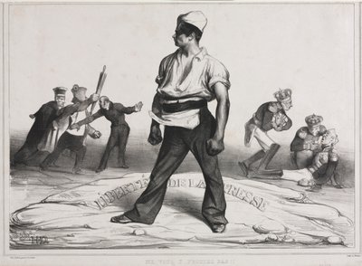 Stowarzyszenie Miesięcznika (tablica 20): Nie mieszaj się z tym! autorstwa Honoré Daumier