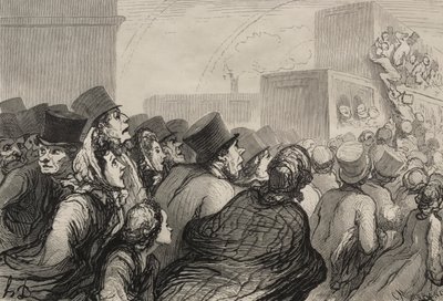 Kolej: niedzielna wycieczka autorstwa Honoré Daumier