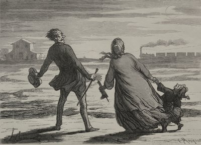 Kolej: za późno autorstwa Honoré Daumier