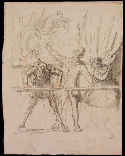 Pokaz boczny autorstwa Honoré Daumier