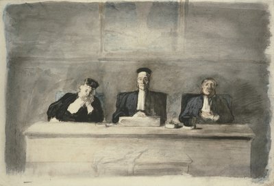 Trzej sędziowie, 1858-60 autorstwa Honoré Daumier