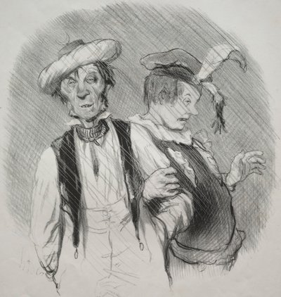 Piękne dni życia, tablica 18: Mardi gras, 1844. autorstwa Honoré Daumier