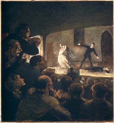 Dramat, ok. 1860 (olej na płótnie) autorstwa Honoré Daumier
