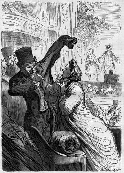 Ostatni werset. Karykatura Honore Daumiera (1808-1879). Grawer w „”Le Monde Illustré””n°255 z dnia 1 marca 1862 r. autorstwa Honoré Daumier