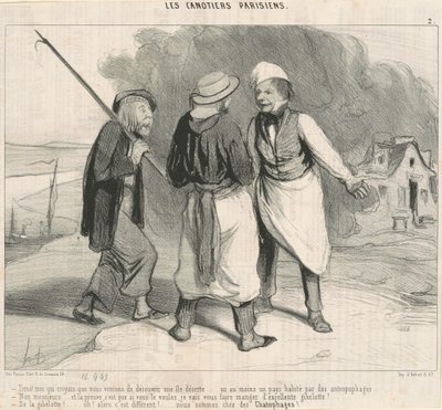 Tutaj! Myślałem, że właśnie odkryliśmy... autorstwa Honoré Daumier