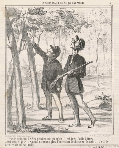 Tutaj przysiadł wróbel autorstwa Honoré Daumier