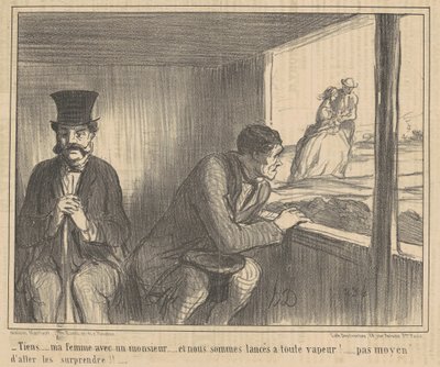 Tutaj ... moja żona z dżentelmenem ... autorstwa Honoré Daumier