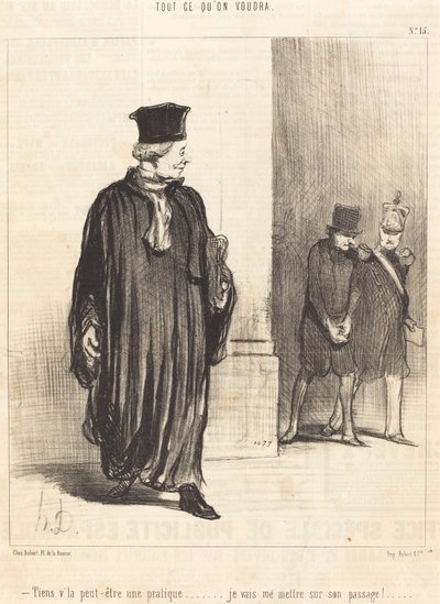 Tutaj może praktyka autorstwa Honoré Daumier