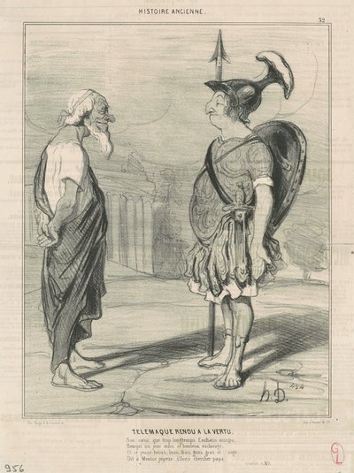 Telemach przywrócony do cnoty autorstwa Honoré Daumier