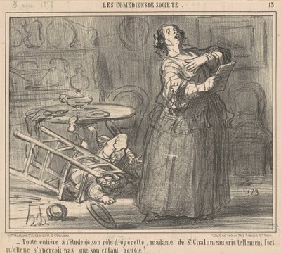 Całkowicie studiując swoją rolę... autorstwa Honoré Daumier