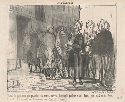 Wszyscy paryżanie posiadający psy... autorstwa Honoré Daumier