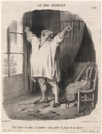 O trzeciej nad ranem... autorstwa Honoré Daumier