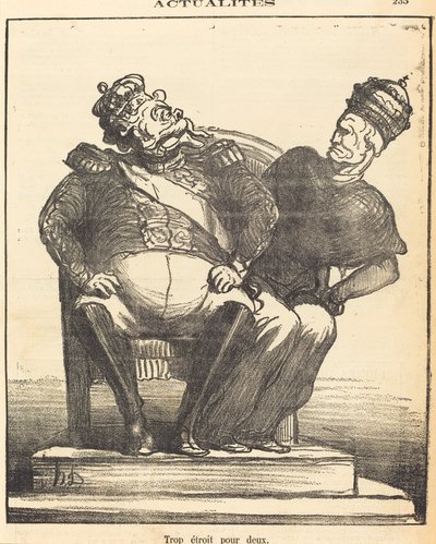 Za wąski dla dwojga autorstwa Honoré Daumier