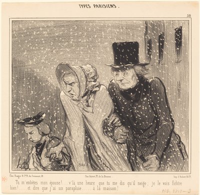 Zawracasz mi głowę, moja żono!... oto godzina... autorstwa Honoré Daumier