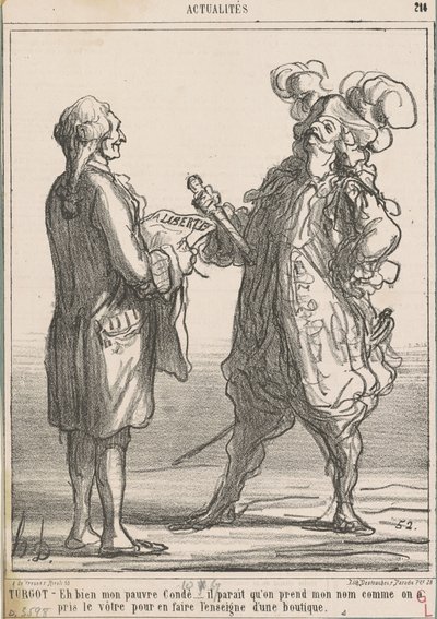 Turgot -- Cóż, mój biedny conde... autorstwa Honoré Daumier