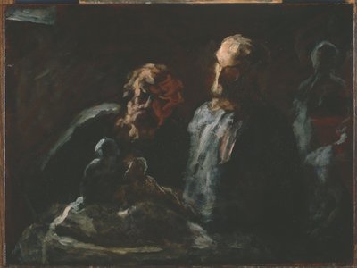 Dwóch rzeźbiarzy autorstwa Honoré Daumier