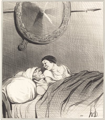 Odyseusz i Penelope autorstwa Honoré Daumier