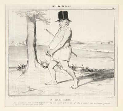 Naruszenie zaufania. Nędzny!! okradnij prawnika z więzienia, który pływa pod ochroną praw naturalnych i społecznych! autorstwa Honoré Daumier