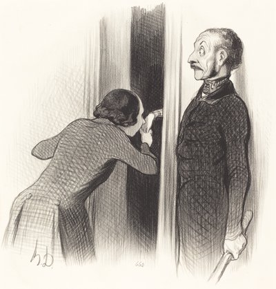 Bardzo szczęśliwy kochanek autorstwa Honoré Daumier