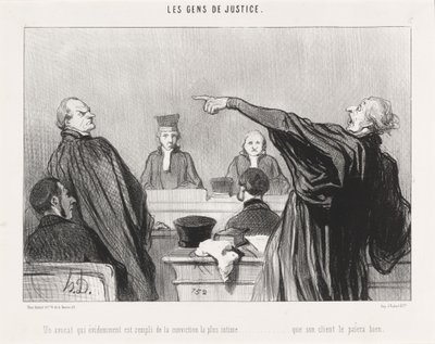 Prawnik, który jest... przepełniony przekonaniami... intymny... autorstwa Honoré Daumier