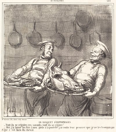 Bankiet koniożerców autorstwa Honoré Daumier