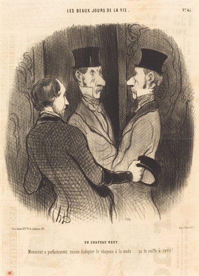 Nowy kapelusz autorstwa Honoré Daumier