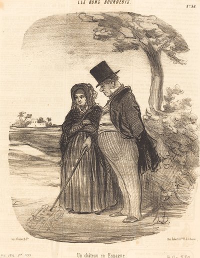 Zamek w Hiszpanii autorstwa Honoré Daumier