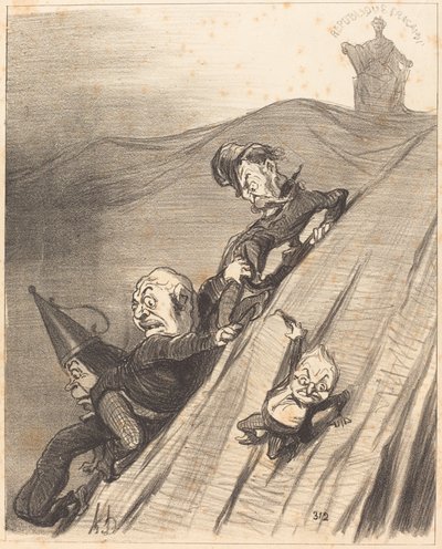 Niebezpieczna ścieżka autorstwa Honoré Daumier