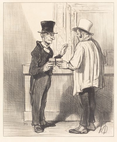 Obrońca... rozmawiający... w swoim zwykłym biurze autorstwa Honoré Daumier