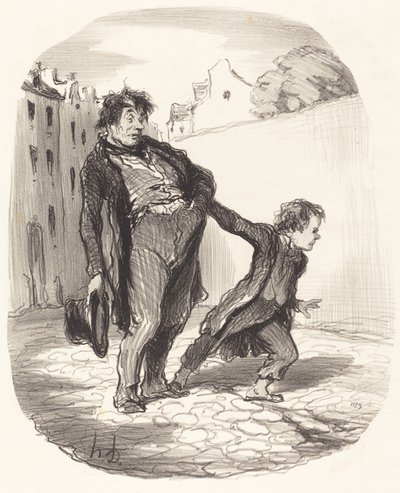 Wzorowy syn autorstwa Honoré Daumier