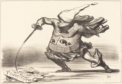 Matamore w... butach... autorstwa Honoré Daumier