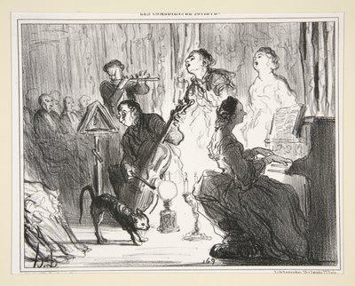 Orkiestra w Domu Bardzo Comme il faut, nr. 8 Komicy Społeczeństwa autorstwa Honoré Daumier