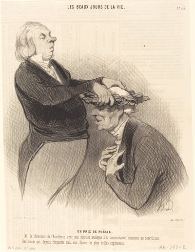 Nagroda poetycka autorstwa Honoré Daumier