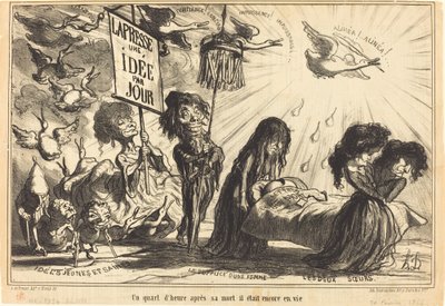 W kwadrans po śmierci wciąż żył (kwadrans po śmierci wciąż żył) autorstwa Honoré Daumier