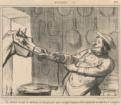Zwierzę pełne skromności... autorstwa Honoré Daumier