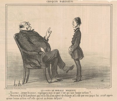 Lekcja współczesnej moralności autorstwa Honoré Daumier